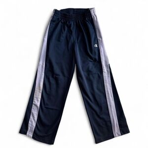 Champion Boys Navy Blue Side Stripe Track Pants Size Small